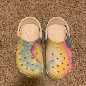 Tie dye crocs